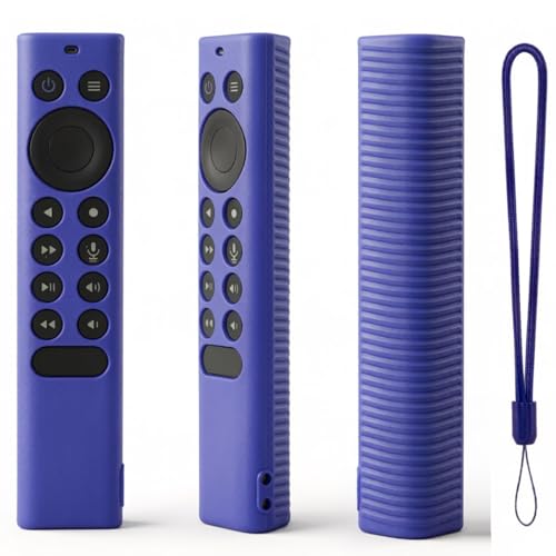 Silicone Protective Cover for NVIDIA Shield TV Pro/4K HDR Remote Controller Series, Light Weight Kids-Friendly Silicone Skin Anti-Slip/Shockproof with Hand Strap - color: Blue