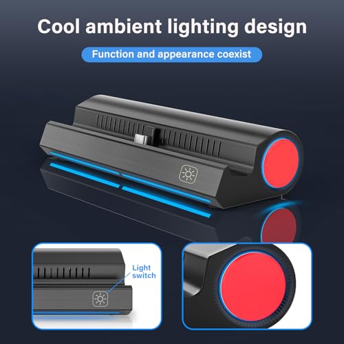 Switch TV Dock Station Compatible for Nintendo Switch/Switch OLED, Switch Station with LAN PORT/4K HDMI/1080P/60Hz Output, Compatible with Official Switches Docking Stand (1000Mbps Ethernet Port)