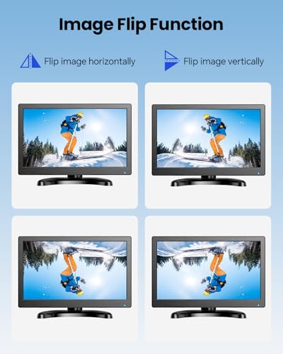 Eyoyo CCTV Monitor 12 Inch Small Computer Monitors 1920x1080P Mini LED Display with HDMI VGA AV BNC USB Ports IPS Screen Security Monitor Built in Speaker for Home Office - style: 12 inch 1920x1080