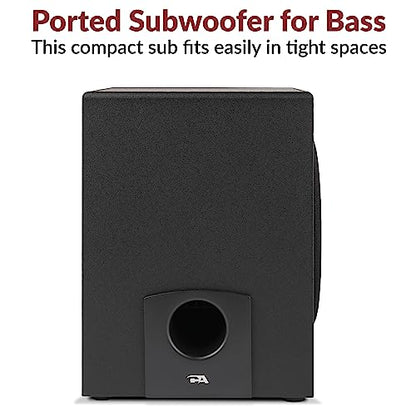 Cyber Acoustics CA-3090 2.1 Speaker System with Subwoofer with 18W of Power – Easy Setup and Convenient Controls, Great for Music, Movies, and Gaming