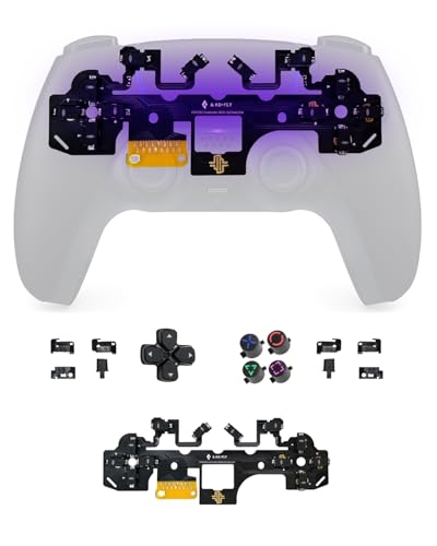 KD.FLY 12 Buttons Clicky Kit with Omron Micro Switch for PS5 Controller | for BDM-030/040/050/060, Mouse Click Triggers, Fast Response for Enhanced Gameplay, Black - color: Black, size: 12 Buttons