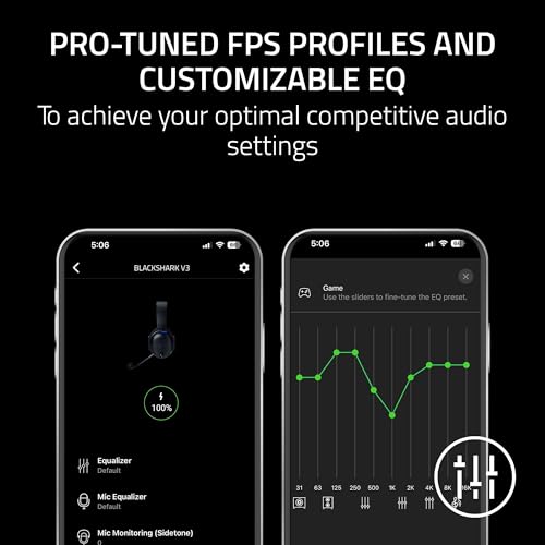 Razer BlackShark V3 Wireless PlayStation Gaming Headset, Black | Super Wideband Mic, 2.4 GHz, Bluetooth, Works with PC, Mac, Nintendo Switch, Smartphone, 70 Hr Battery - color: Black, style: PS5