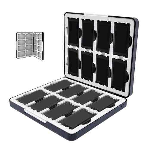 DPVPER Magnetic Game Case for Gameboy Advance Game, Holder for GBA Cartridges, Accessories for Gameboy – Holds 16 Games - color: Black, size: For GBA Cartridges