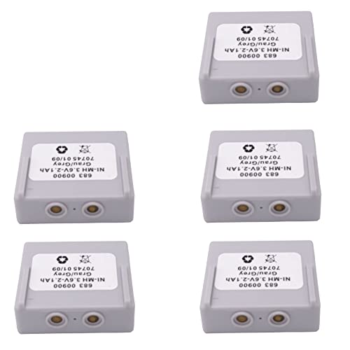 5Pcs Ni-Mh 683 00900 Battery (Grau/Grey 68300900) for HETRONIC Remote Control Battery 3.6V 2.1Ah Rechargeable Battery