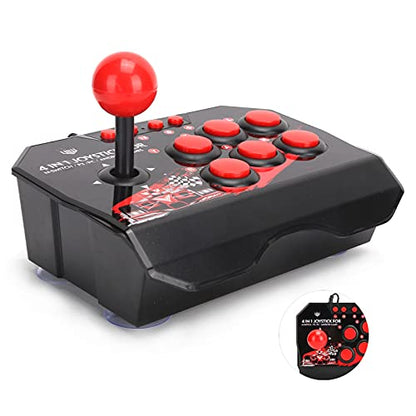 Arcade Fight Stick Universal Arcade Fight Stick Portable Arcade Fight Stick Wired Arcade Joystick Arcade Games Accessories for Switch/PC/PS3 Arcade Fight Stick