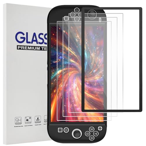 Compatible with Switch 2 Screen Protector 2025, 3 Pack Tempered Glass with Installation Frame, High Hardness, HD Clear, Bubble-Free, Screen Guard for Switch 2 Console