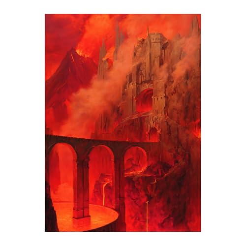 Katomula 100 MTG Card Sleeves with 100 Inner Sleeve, Textured Back Art Sleeves, Fit Standard Size Cards - Moutain - color: Moutain