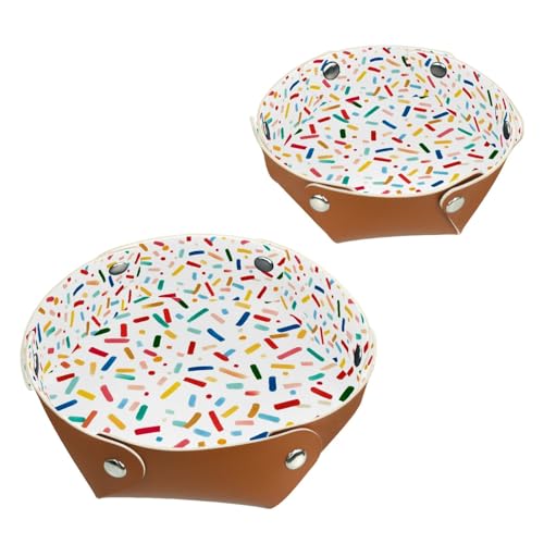 2Pcs PU Dice Holder Folding for RPG DND Table Games, Dice Trays Storage Box Portable Folding Rolling Dice Tray, Colorful Confetti Pattern - color: Multi 12
