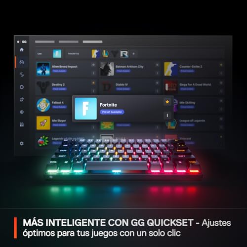 SteelSeries Apex Pro Mini Gen 3 OmniPoint 3.0 HyperMagnetic Switches — Adjustable Actuation — Rapid Trigger — Game-Ready Presets — Protection Mode — Rapid Tap/SOCD — RGB — PBT Keycaps — USB-C - color: Black, size: Pro Mini 60%, style: Gen 3 Wired