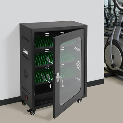 Rechargeable Mobile Phone Charging Cabinet,50 Slots Cell Phones Charging Station Portable Cellphone Charging Cart with Combination Lock, for Students and Employees, Tourists - size: 50Slots