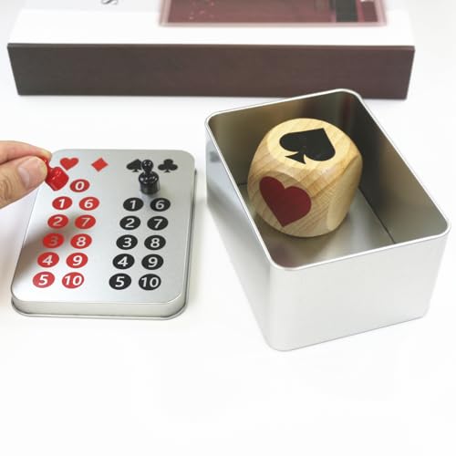 Euchre Marker Dice Cube (2 in) Scorer Board Playing Cards Scoreboard Marker Game Dice Indicator for Euchre Enthusiasts