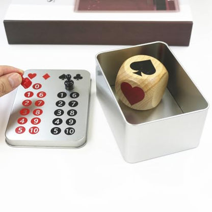 Euchre Marker Dice Cube (2 in) Scorer Board Playing Cards Scoreboard Marker Game Dice Indicator for Euchre Enthusiasts