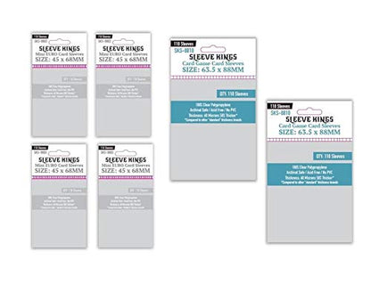 Sleeve Kings Gloomhaven: Jaws of the Lion Compatible Card Sleeves Bundle – 6 Packs, 660 Count, 45 x 68 and 63.5 x 88 mm, Extra Clear 60 Micron Polypropylene, Acid-Free, PVC-Free - style: Gloomhaven: Jaws of the Lion (8803 x 4 + 8810 x 2)