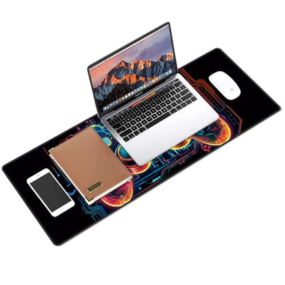 Galdas Gaming Mouse Pad XXL XL Large Long Extended Big Mousepad Non-Slip Rubber Keyboard Mouse Pad with Stitched Edges for Laptop Home Office (31.5x11.8x0.08 Inch) … (Handle) - color: Handle