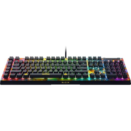 Razer BlackWidow V4 X Mechanical Gaming Keyboard, Pokémon Edition | Green Switches Tactile & Clicky, 6 Macro Keys, Chroma RGB, Doubleshot ABS Keycaps, Sound Dampening & Stabilizers - color: Pokémon Edition