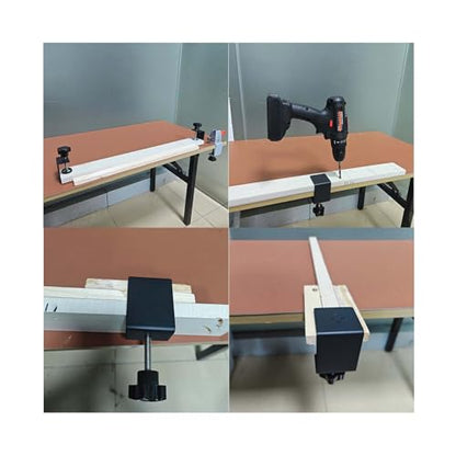 6 Pack Heavy Duty C Clamp & Desk Clamp | Wide Jaw Metal Woodworking Clamps, Adjustable Shelf Clamps for Desk Extension/Panel Work (Sturdy Multi-Purpose Clamping Tool) - size: 6-Pack