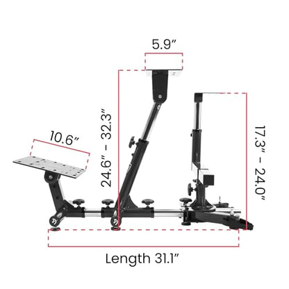 Arozzi Velocita Universal Racing Simulator Cockpit Compatible with Most Racing Sim Gear and Gaming Chairs Collapsible Telescopic and Portable - Black - color: BLACK