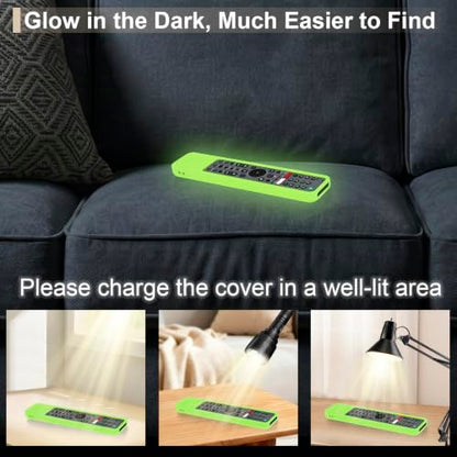 Protective Case for Sony Remote RMF-TX600U RMF-TX500U RMF-TX500E RMF-TX600E | Silicone Cover for Sony RMF-TX621U RMF-TX520U Smart TV Remote Sleeve Skin Waterproof, Anti-slip (Glow in Dark Green) - color: Glow in Dark Green