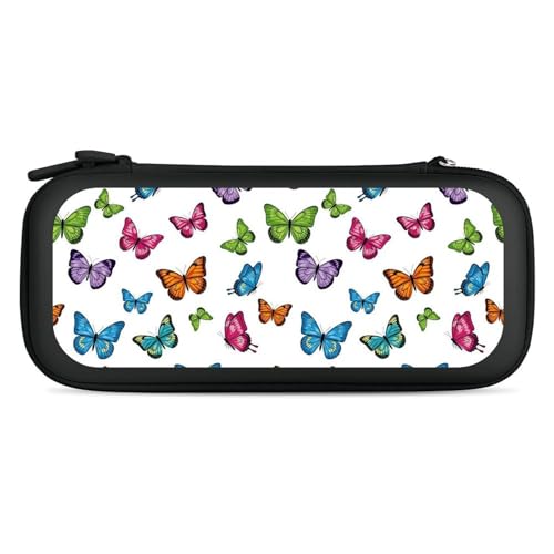 PPIKTC Portable Hard Shell Case Compatible with Nintendo Switch, Shockproof Game Console Holder Bag with Carrying Straps, Beautiful Butterfly - color: Design (202)