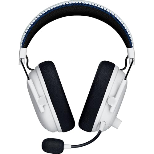Razer BlackShark V3 Pro Wireless ANC PlayStation Gaming Headset, White | Full Band Mic, 50mm Drivers, 2.4 GHz, Bluetooth, 3.5mm, Works with PC, Mac, Nintendo Switch, Smartphone, 70 Hr Battery - color: White, style: PS5