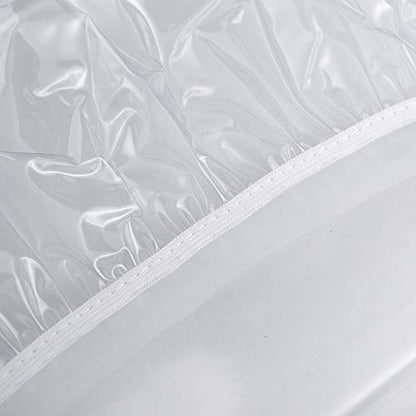 LIBERECOO Clear Round Fitted Vinyl Tablecloth for 27-32" Diameter Tables - Heavy Duty Elasticized Table Cover Elastic Edged Plastic Table Cloth Protector - size: 32" (Round)