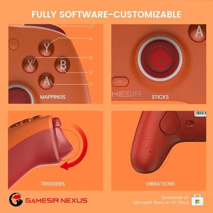 GameSir G7 SE Wired Controller for Xbox Series X|S, Xbox One & Windows 10/11, Plug and Play Gaming Gamepad with Hall Effect Joysticks/Hall Trigger, 3.5mm Audio Jack (Orange) - color: Orange