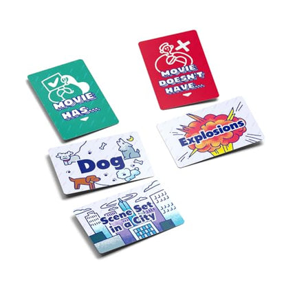 Allplay Movie Night Card Game, 34 Description Cards, Ages 7+, 1-10 Players | Build a Winning Hand by Discarding & Drawing Cards | Shout 'Panda Panda!' to Win | Fits in Your Pocket
