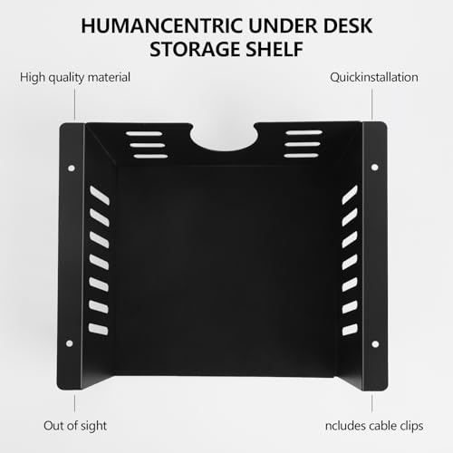 2 Pack Under Desk Shelf - Black Desk Shelf for Office Tables & Workstations（8Inch） - size: 8 inch 2 Pack