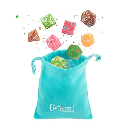 PJOY Mystery DND Dice Set Easter Bunny Pattern Polyhedral D&D Dice for Dungeons and Dragons Role Playing Games TTRPG DND Gifts - color: Random Bunny