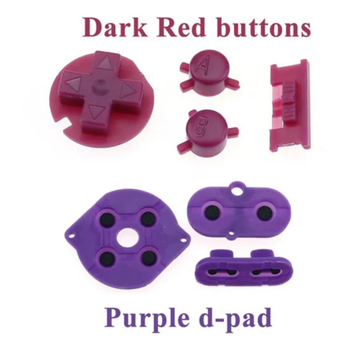 Silicone Rubber Conductive Button Pad with A B Power ON Off Buttons for Gameboy Color GBC (G) - color: G