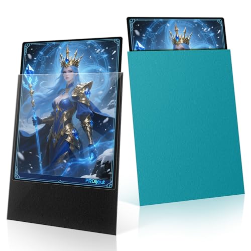 200 Pack Card Sleeves, Matte Dual Trading Card Sleeves with Opaque Back & Smooth Shuffle, Tear Resistant Card Protectors for MTG, TCG and Game Cards (Glacier Blue) - color: Glacier Blue, size: 200 Pack