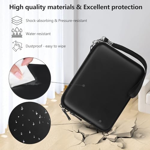 Supmay Hard Carrying Case for G350/RG35XX Pro/RG40XXV/RG405V/RG406V Retro Handheld Game Console, Retro Game Travel Storage Holder with Mesh Bag for SD Card, USB Charging Cable, User Manual, Black - color: Black