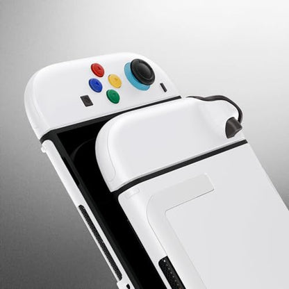 eXtremeRate DIY Replacement Shell Buttons for Nintendo Switch 2, Custom Full Set Rear Back Plate Controller Housing with Buttons for Switch 2 Handheld Console & Joycon 2 - Deluxe Version - White - color: White
