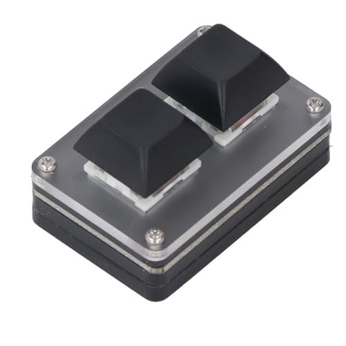 Dioche Macro Keypad 2 Key Mini USB Wired Keyboard - Smart Programmable Shortcuts for Copy, Paste, and Cut with RGB Backlighting