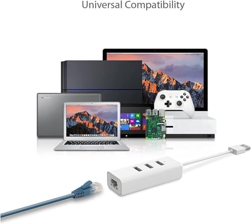 TP-Link USB 3.0 to Ethernet Adapter (UE330) - Portable 3-Port USB Hub with 1 Gigabit RJ45 Ethernet Port, Laptop Network Adapter, Supports Win 7/8/8.1/10, Mac OS X (10.6-10.14), Linux OS and Chrome OS - style: USB-A with 3-Ports