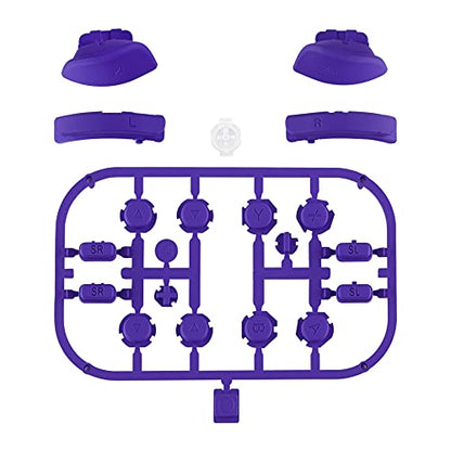 eXtremeRate DIY Full Set Buttons for Nintendo Switch & Switch OLED, Custom Replacement Buttons for JoyCon, ABXY Direction Keys SR SL L R ZR ZL + - Home Capture Trigger Buttons Springs - Purple - color: Purple