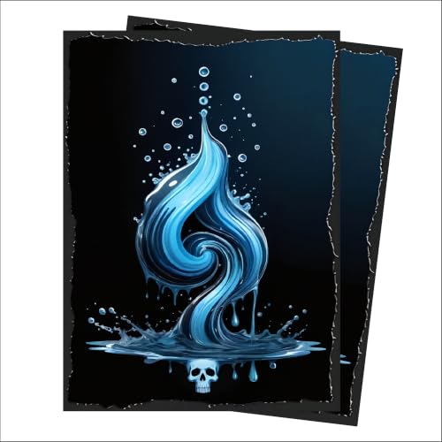 100 Ct. TCG Art Card Sleeves with Matte Textured Back. Blue Black design perfect for dimir or control decks - Compatible with Magic The Gathering and Other TCGs & LCGs (Deadly Control) Foxtrot Designs - color: Deadly Control