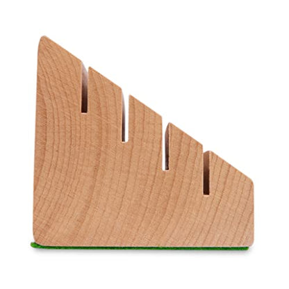 Black long Di fang Standard Size Solid Beech Playing Card Holder-2 Piece Set-Card Storage