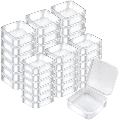 Mathtoxyz 36PCS Organizer Box, Small Organizers and Storage Containers Rectangle Holder Plastic Cases for Clay Beads Bracelet Making DIY Jewelry Craft Nail