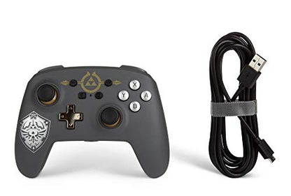 PowerA Enhanced Nintendo Switch and Switch 2 Wired Controller - Hylian Shield, Officially licensed - color: Hylian Shield
