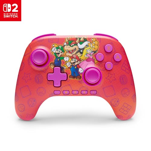 PowerA Advantage Wireless Controller for Nintendo Switch 2 - Mario and Friends, Officially Licensed, Hall Effects, Mappable Buttons, Pro Controller, C Button, Motion Controls - color: Mario and Friends, style: Wireless