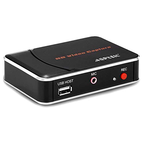 1080P HDMI Video Capture Card HD Game Recorder Compatible with Xbox One/360/ PS4/ Wii U/Nintendo Switch and Support Mic in for Commentary - No PC Required | Compatible with Xbox One/360/ PS4/ Wii U /Nintendo Switch and Support Mic in for Commentary - No P