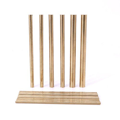 Swpeet 18Pcs Assorted Brass Solid Round Rod Lathe Bar Stock Kit, Diameter 2mm-8mm Length 100mm, Perfect for Various Shaft, Miniature Axle, Model Plane, Model Ship, Model Cars