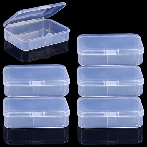 Clear Plastic Playing Card Boxes Snaps Closed Poker Gaming Playing Card Deck Cases Holder Plastic Storage Box Clear Trading Card Box Card Storage Organizer for Bank Business Card (6Pcs) - color: 6Pcs