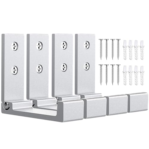 OHIYO 4pcs Folding Coat Hooks Heavy Duty Wall Hooks for Hanging Bags Hooks Headphone Holder No Rust Wall Mounted for Hat, Bags, Jacket, Towel (Silver) - color: Silver-4 Pack