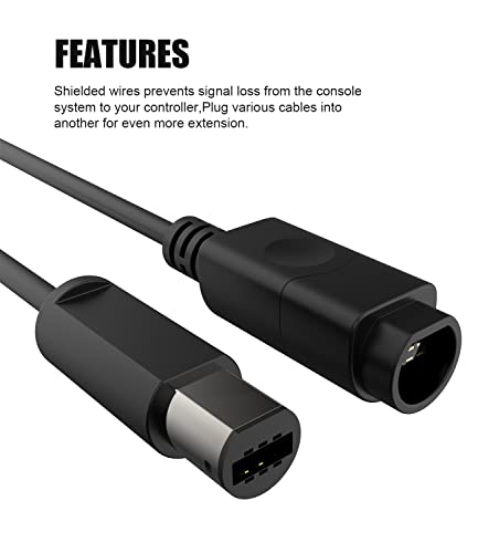 WiiGamecube Controller Extension Cable for Wii Gamecube GCN - 2pack/6.6ft