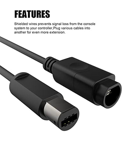WiiGamecube Controller Extension Cable for Wii Gamecube GCN - 2pack/6.6ft