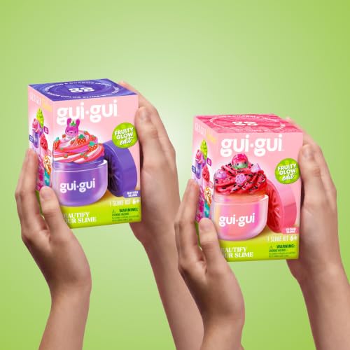 GUI GUI Fruity Glow Slime Kit, Cloud & Butter Scented Slimes | Gua Sha, Beauty Scoop, charms, booster, and collectible figurine in a slime kit for girls, birthday gifts for girls 6+ - style: Cloud & Butter