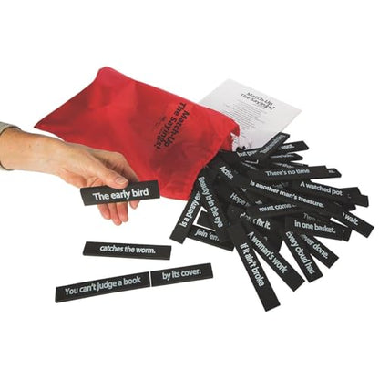 S&S Worldwide-mp-18760 Match Up The Sayings Game | Includes 60 large-print 1/4 inch thick foam tiles, Storage bag, For one on ones or small groups, Match them together