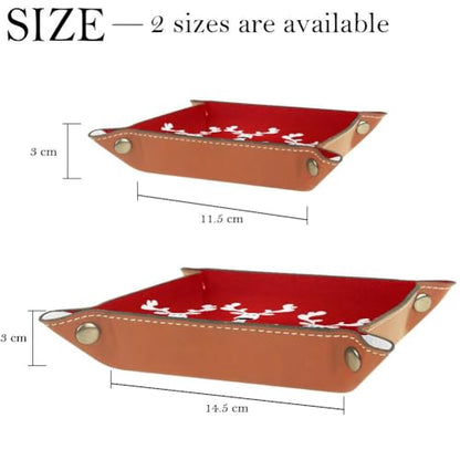 Christmas Reindeer Dice Tray Folding Square PU Leather Dice Rolling Tray | Portable Dice Trays for Dice Games Like RPG, DND and Other Table Games, Folded 4.5x4.5x1.2inch - color: Christmas Elk Reindeer
